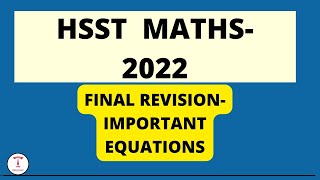 HSST MATHS -FINAL REVISION