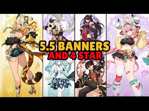 Genshin Impact 5.5 Banners REVEALED! New 5⭐ & 4⭐ Characters + Big Reruns!