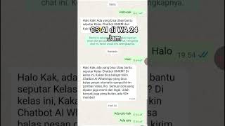 CA AI di WA 24 Jam balas chat pelanggan pake n8n
