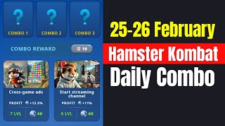 Hamster Kombat Game Dev Daily Combo 25- 26 February | Hamster Kombat Daily Combo Today