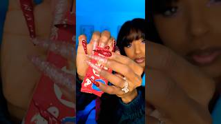 LONG NAILS vs AZN CRACKERS 🍘 #nails #naildesign #nailart #nailtech #nailinspo #mani #shorts #nail ￼
