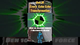 NEW!!!! Ben 10  Every Echo Echo Transformation #shorts #ben10 #omnitrix