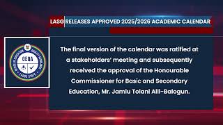LAGOS STATE RELEASES APPROVED 2025 - 2026 HARMONIZED ACADEMIC CALENDAR