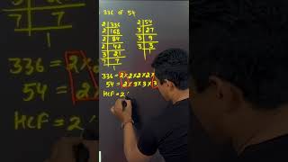 Factorisation of 336 & 54 by factorisation #hbse #math #cbse #10thmaths #exercise #mathtrick #class