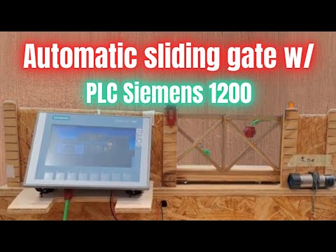 Automatic sliding gate with PLC Siemens 1200.