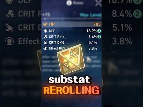 So I tried relic rerolling..(IT'S A SCAM) #honkaistarrail #hsr #hsrcreators #hoyocreators