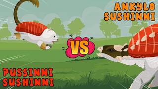 Pussinni Sushinni vs Ankylo Sushinni | Brainrot Animal vs Brainrot Dino | Brainrot Animation