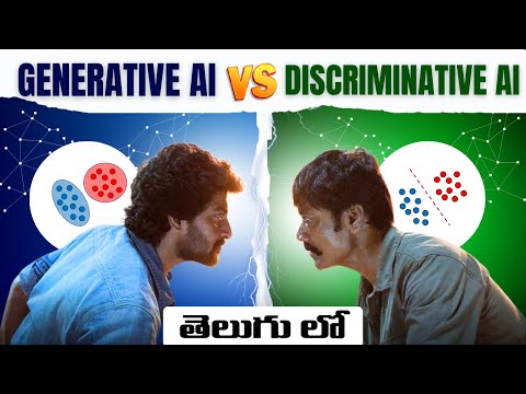 What's the BIG Difference Between Generative and Discriminative AI ? Explained in Telugu | Skillmove
