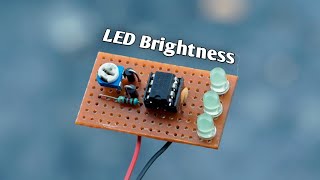 NE555P IC LED Dimmer Circuit