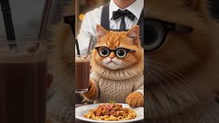Cat in restaurant #cat #animation  #ai #aiworlds ,@stampycat ,@Cat ,@ChefCatChangAn666