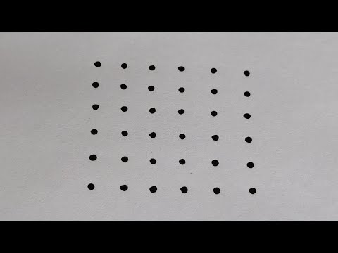 6×6 straight line dots rangoli || 6×6 chukkala muggu