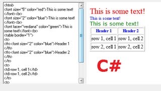 C# Tutorial 54:  How to Make a Simple HTML Editor