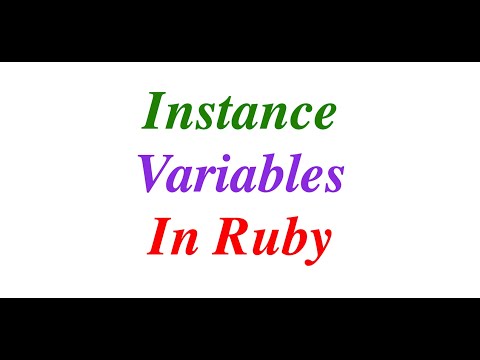 Instance variables in Ruby  | Learn Ruby | Ruby Tutorials