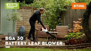 STIHL BGA 30 Cordless Leaf Blower | Battery Powered Leaf Blower | STIHL AS System | STIHL GB