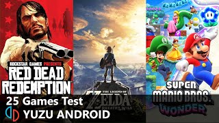 25 Switch Games Test on YUZU ANDROID (Snapdragon 732G) Redmi Note 10 Pro