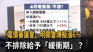 明天審電價傳擬漲6% 不排除給予「緩衝期」？－民視新聞