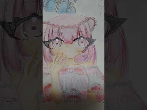 桜子×姫ロリ#イラスト #イラストメイキング #小6が頑張って描いてみた #ばずりんしゃい #ばずれ #中学2年生#アナログ #アナログイラスト