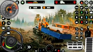 3D Loader SUV trucks driving game - mud truck driving & transport - mud truck stuck in off-road