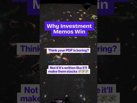 Why Investment Memo's Win over Pitch Decks #InvestmentMemo #FundraisingTips\ #dealmaking