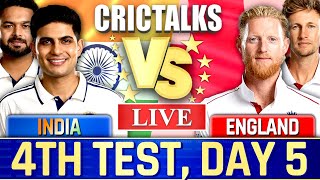 Live: IND vs ENG, 4th TEST, Day 5 , Live Cricket Score, Today Cricket Test Match, India vs England