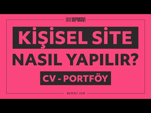 Kişisel Web Sitesi Yapımı: CV | Portföy | Adsoyad.com Sitesi Oluşturma