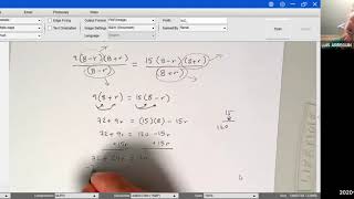 M261-Cwk7d -- Rational Expressions