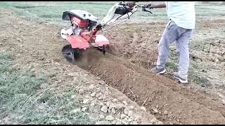 power tiller 7.75hp self start ll bed maker with Spiral Ridger