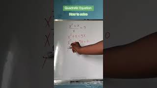 Quadratic Equation  #mathtips #maths #mathematics #shorts #quadraticequations