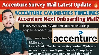 Accenture Survey Mail Biggest Change | Breaking Update 🔥 | Onboarding Mail, Offer Letter,BGV,Workday