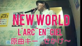 New World／L'Arc～en～Cie【うたスキ動画】せかけ～【原曲キー】