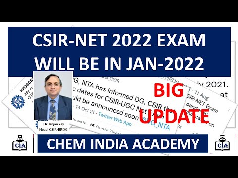 THREE CSIR-NET EXAMS in 2022||Big Update form CSIR HEAD||CSIR-NET-will held in JAN-2022#CISR update