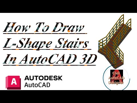 How To Draw L Type Stairs In AutoCAD 3D