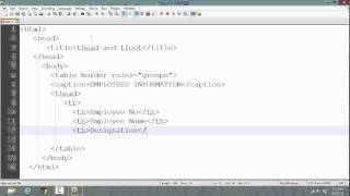 How To Create thead and tfoot in HTML |  Tutorial