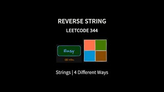 Reverse String - Leetcode 344 - Java