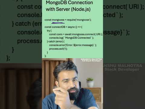 How to connect to mongo db using node js  #webdevelopment #mernstack #mongodb #memes #funny