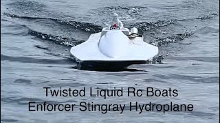 Enforcer Stingray Hydroplane Rc Boat Prop Testing