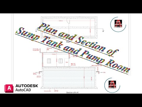 Plan And section Of Sump tank and Pump Room