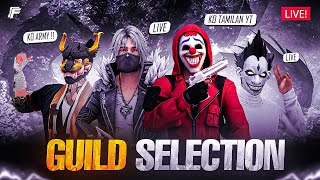 MAIN GUILD SELECTION ( BR MASTER & GRANDMASTER PLAYERS ONLY) live TAMIL #kolive