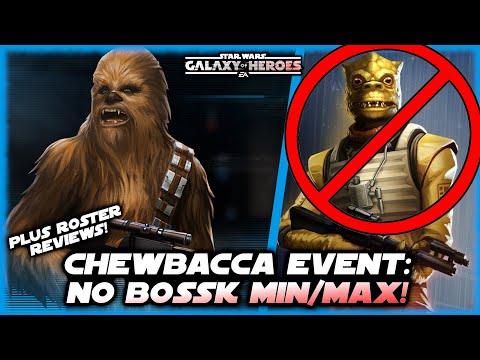 SWGOH Live!  Chewbacca Unlock Min/Max and Roster Reviews with your Star Wars Dad!