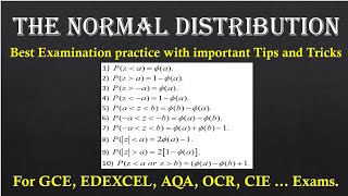 The Normal distribution: Tips and tricks.                     #gceal #foryou #statistics