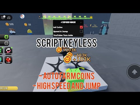 [🏃⚡] +1 Speed Maze Script Auto Farm Coins, High Speed and Jump (keyless)