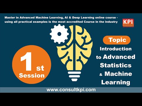 1st Session on Introduction to advanced statistics & machine learning