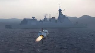 美国军火商模拟廉价导弹打中国海军055大驱 美国会是"对手"吗？#中国海军#美军#五角大楼#055驱逐舰