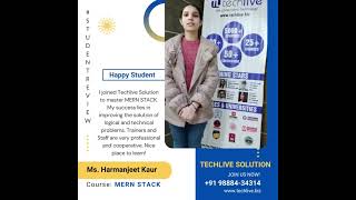 Best Training Company  : Techlive Solutions - FULL STACK DEVELOPMENT REVIEW