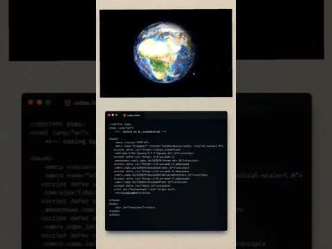 "Spinning the globe with code bringing 3D Earth to life with HTML, CSS, and JavaScript! #viralvideo