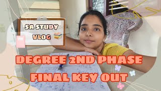 DEGREE SECOND PHASE FINAL KEY OUT || PSC STUDY VLOG ||