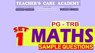 PGTRB - MATHS SAMPLE TEST