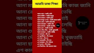 আরবি ভাষা শিক্ষা।#আরবি_শিক্ষা