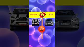 fortuner vs 😯audi comparison❓||#shorts #youtubeshort #fortuner #fortunerlover #audi #audilover