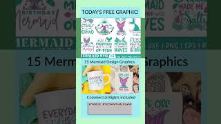 Today's free graphic: Mermaids Bundle digital designs